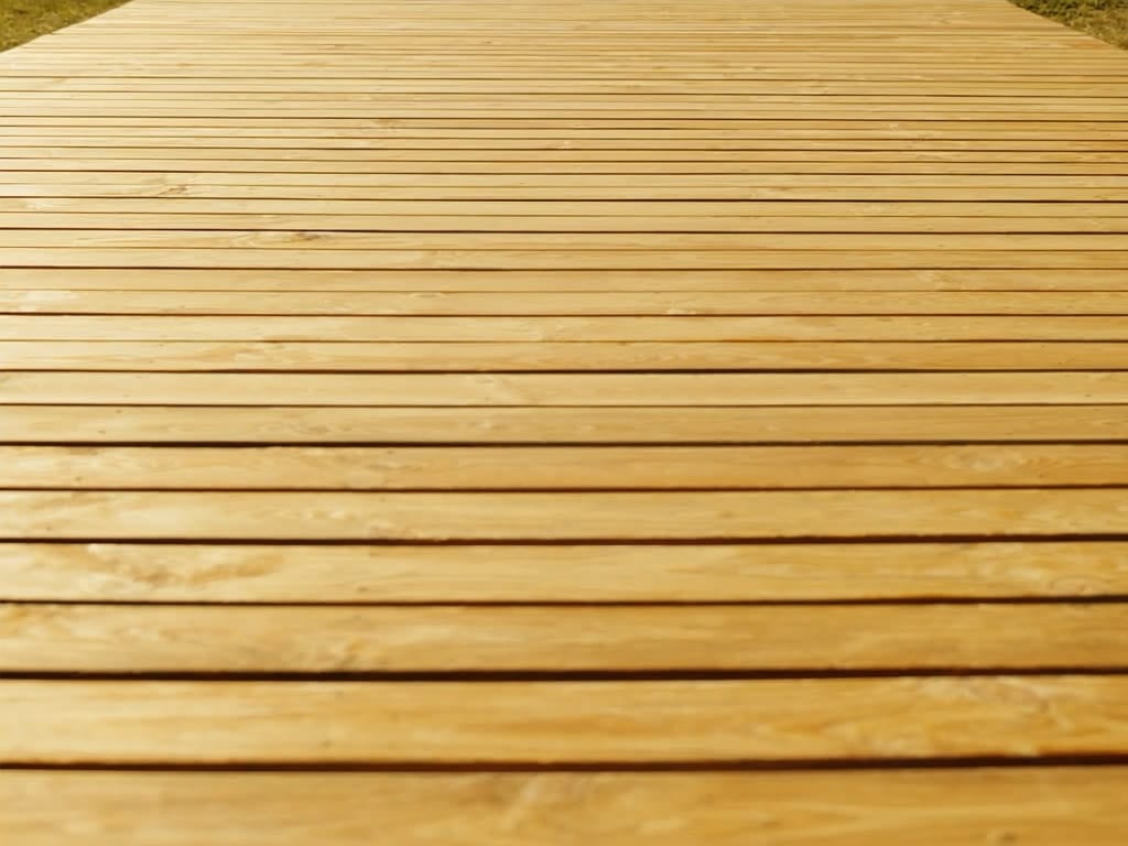 Terrasse en bois nettoyée par soft wash